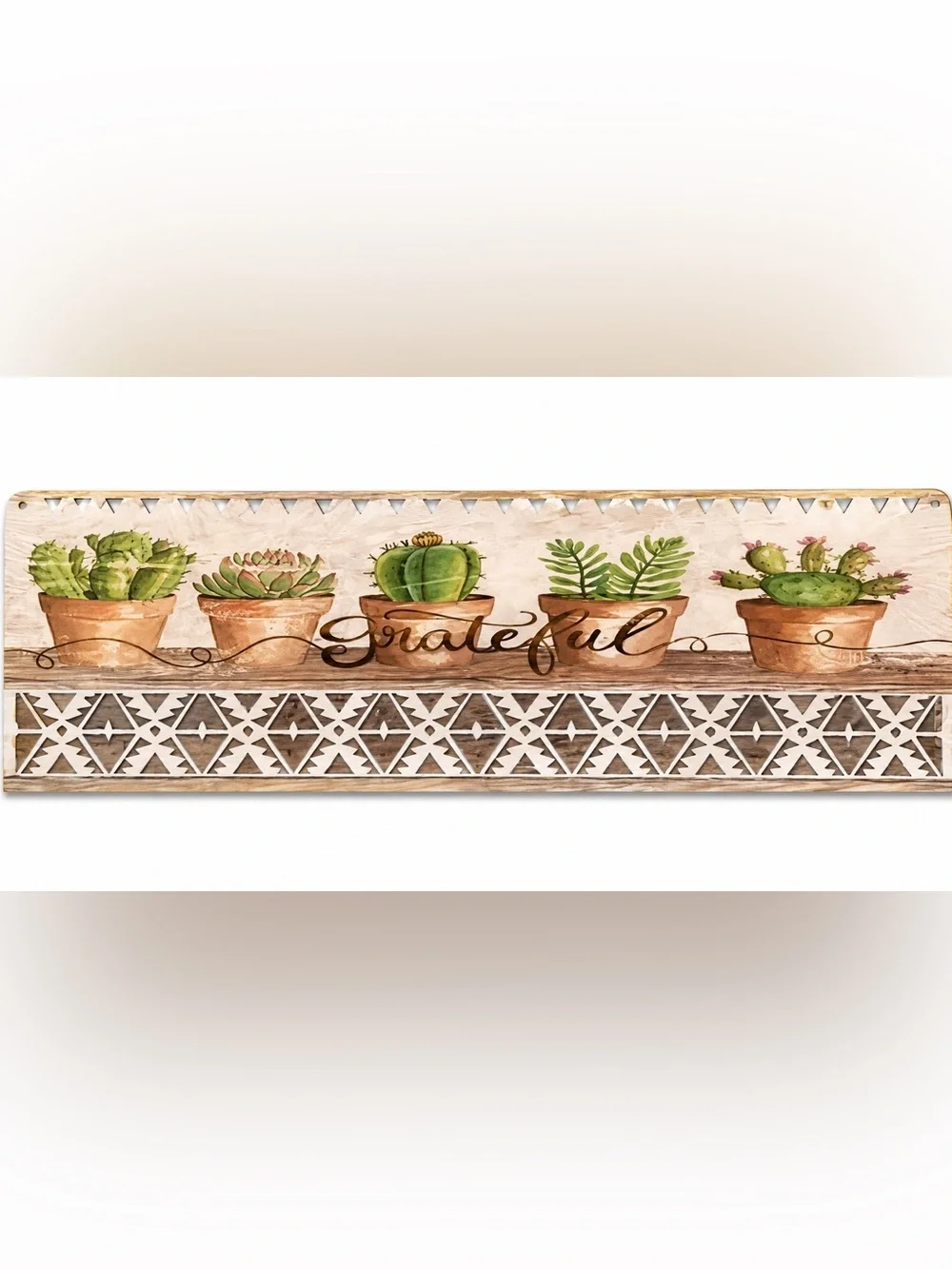 NEW Large Heavy Duty Steel Plasma Cut Grateful Succulent Metal Sign
